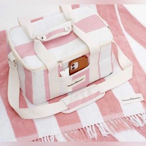Business & Pleasure Pink Stripe Cooler Bag